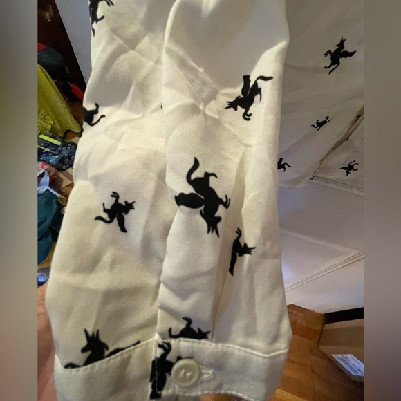 Flying Unicorn Button Down Blouse - One O Eight - Size M - Picture 4 of 7